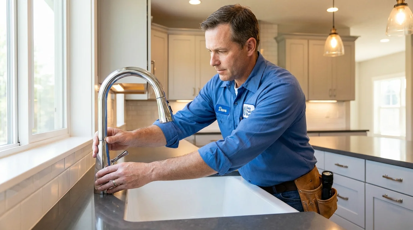 Kitchen faucet installation by Johns Plumbing LLC in Indian Head